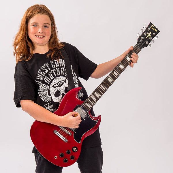 Encore E69 Electric Guitar ~ Gloss Black