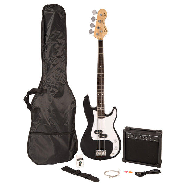 Encore Blaster E40 Bass Guitar Pack ~ Gloss Black