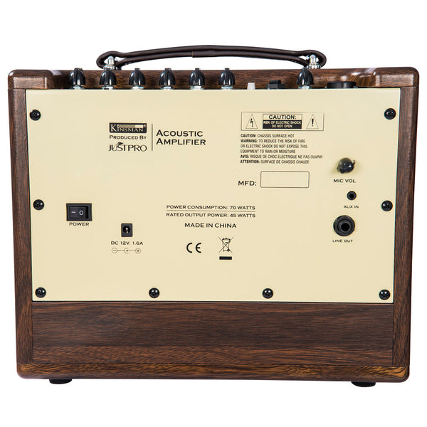 Kinsman 45w Acoustic Amp ~ Mains/Battery Power/Bluetooth® ~ Wood