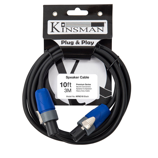 Kinsman Premium Speaker Cable ~ Neutrik speakOn Connectors ~ 10ft/3m