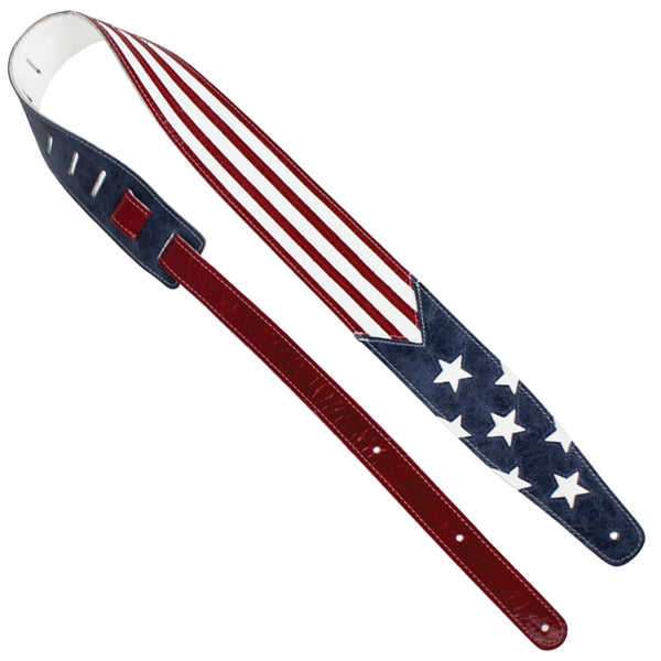 Perri's Leather 2.5" Guitar Strap ~ USA Flag