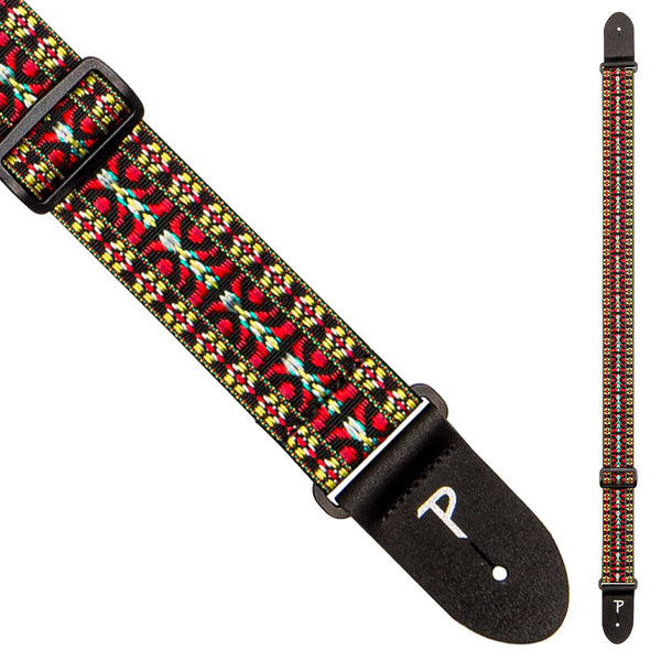 Perri's 2" Retro Hootenanny Poly Guitar Strap ~ Yellow Red