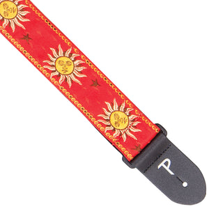 Perri's Cotton Jacquard Guitar Strap ~ Yellow Suns