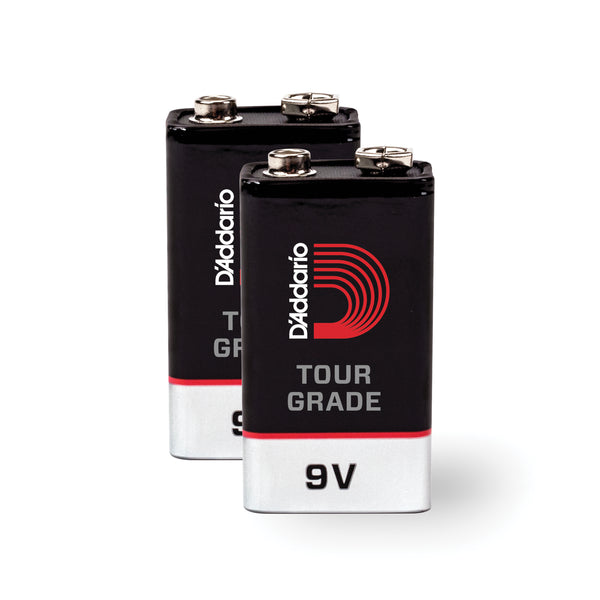 D'Addario Tour-Grade 9V Battery, 2 pack