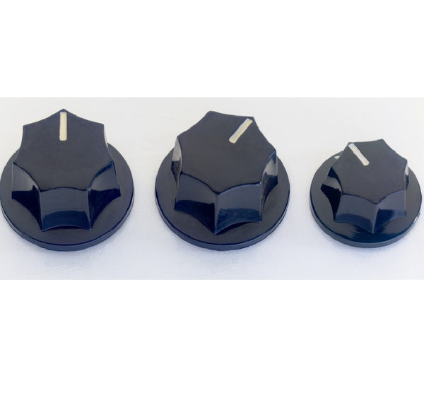 STAGG SP-KNJB-BK Jazz Bass 3 x control knob set. Black