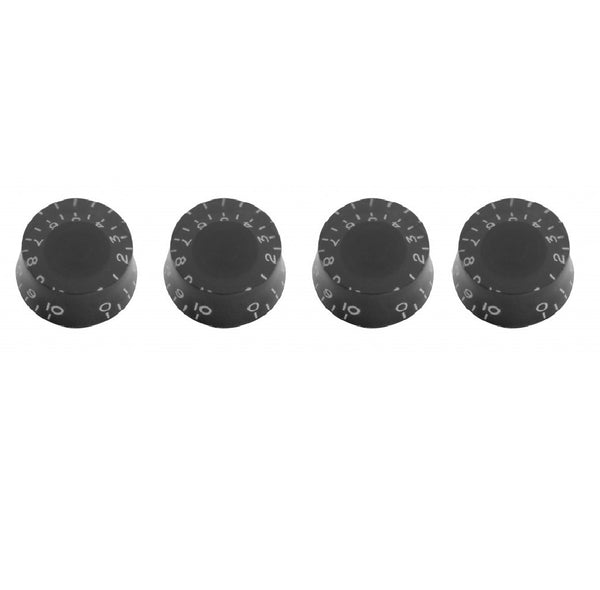 STAGG SP-KNLP-BKH 4 x Les Paul Tone & Volume knobs.  Black Hat.