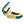 Thalia Exotic Series Shell Collection Capo ~ Gold with Teal Angel Wing Inlay