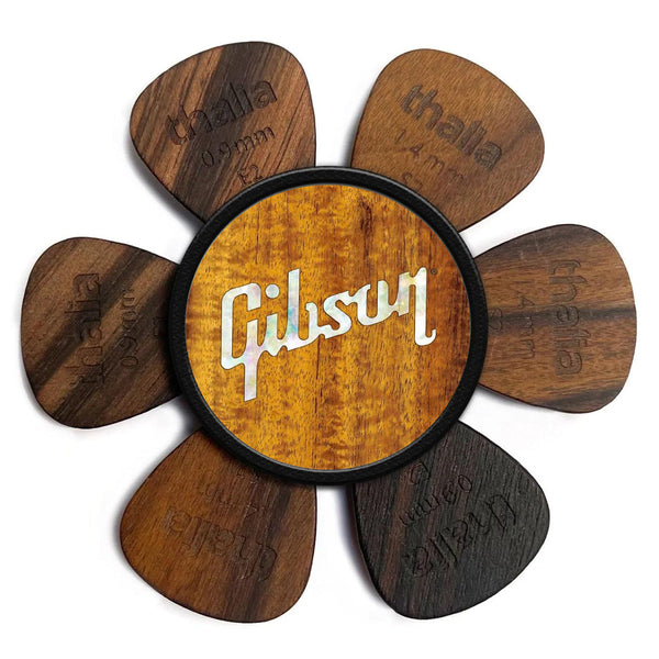 GibsonÂ® by Thalia Pick Puck ~ AAA Hawaiian Curly Koa with Gibson Pearl Logo