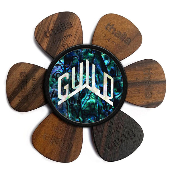 GuildÂ® by Thalia Pick Puck ~ Blue Abalone with Guild Pearl Logo