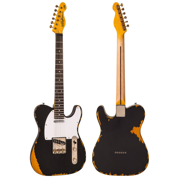 Vintage V62 ICON Electric Guitar ~ Distressed Black