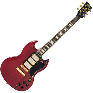 Vintage VS63 ReIssued Electric Guitar ~ Cherry Red